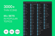 Thin Icons Mega Bundle 3000+, an Icon by IconUncle (Thumbnail 2 of 7)
