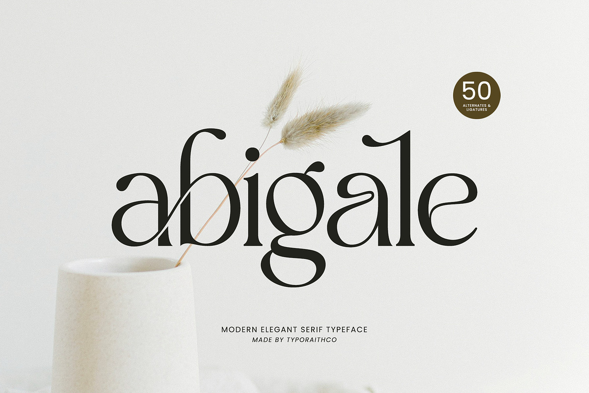 Abigale | Modern Serif Font, a Serif Font by Typoraith Co (Photo 1 of 12)