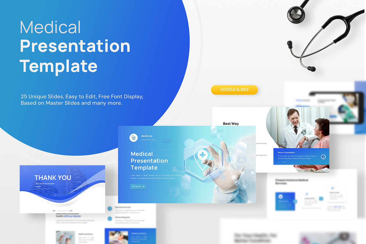 Medical Presentation Google Slides, a Presentation Template by Premast (Photo 1 of 3)