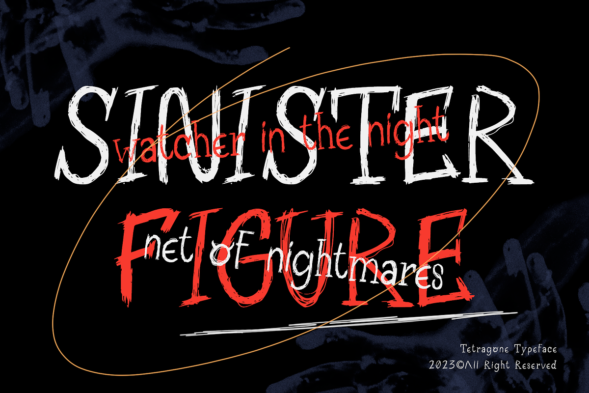 CF Tetragone - Horror Handwritten, a Handwritten Font by Indotype Foundry (Photo 5 of 10)