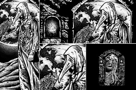 Come the Night | T-shirt design, an Animal Illustration by Design by sebrodbrick