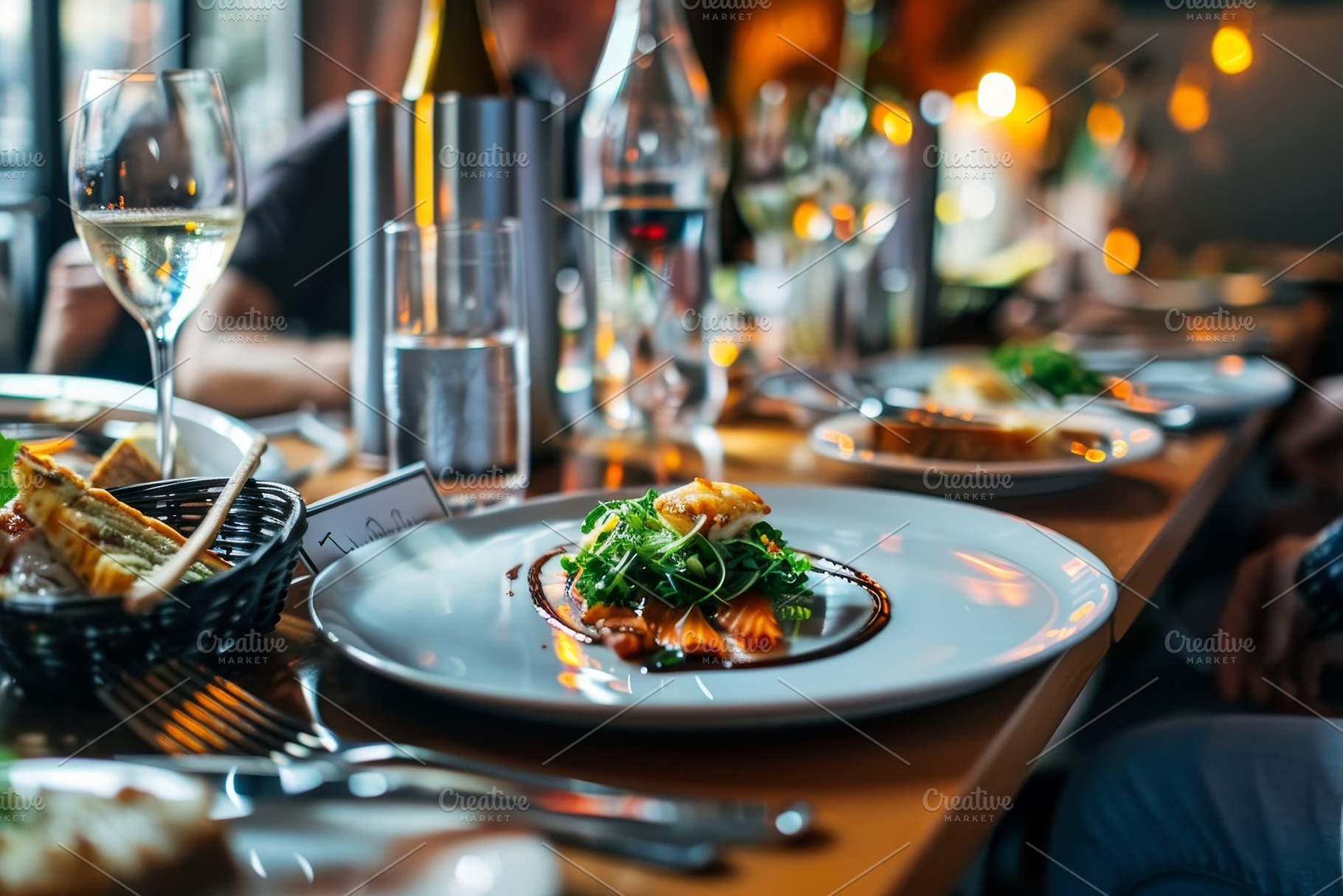 Elegant dining experience with gourm, a Photo by Tanuart