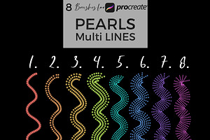 Multi Lines Pearl Procreate Brushes