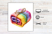 Watercolor Cozy Winter Spa Clipart, an Illustration by Canvas Craft (Thumbnail 6 of 6)