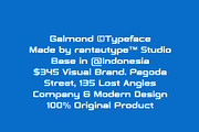 Galmond Company Typeface, a Sans Serif Font by RantautypeStudio (Thumbnail 13 of 15)