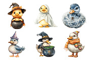 Watercolor Halloween Ducks Clipart, an Illustration by Daily.Designs (Thumbnail 5 of 5)