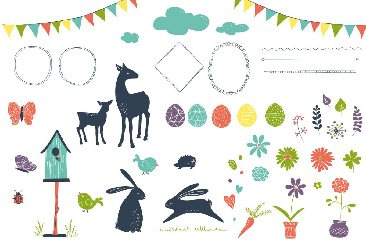 Spring & Easter Vector Set, an Animal Illustration by nordicworker (Photo 5 of 5)