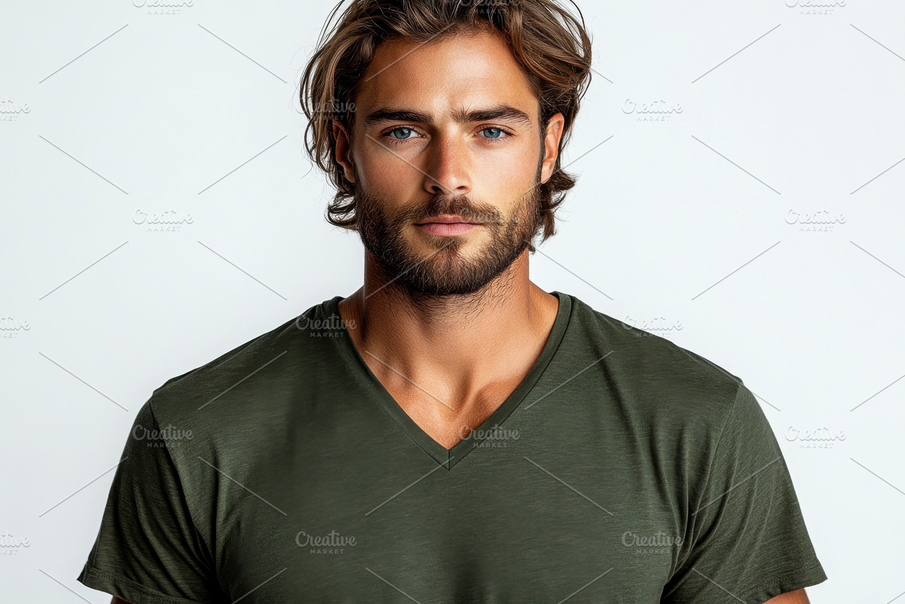 Handsome male model with tousled hai, a Photo by Tanuart