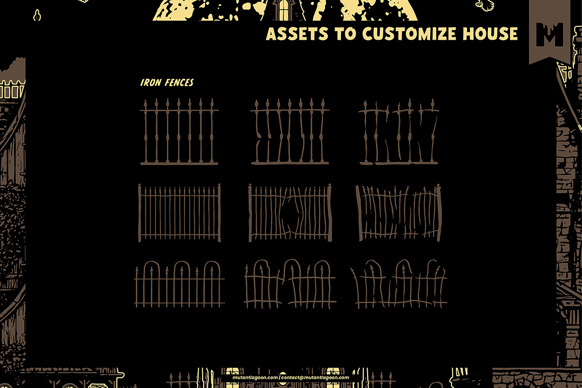 Customizable Haunted House Kit, a Branding & Logo Template by Mutant Lagoon (Photo 6 of 9)