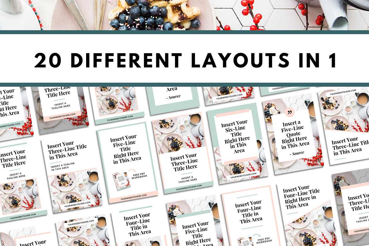 Pinterest Pin Template, a Social Media Template by ProductiveandFree (Photo 3 of 9)