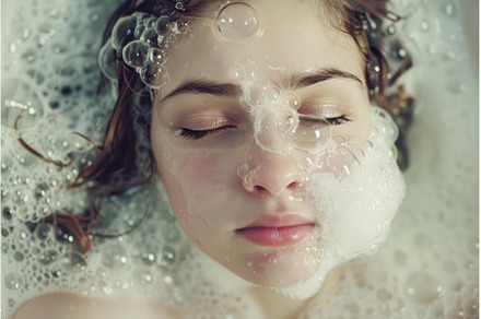 Relaxing in a bubble filled bath, a Beauty & Fashion Photo by Ylivdesign