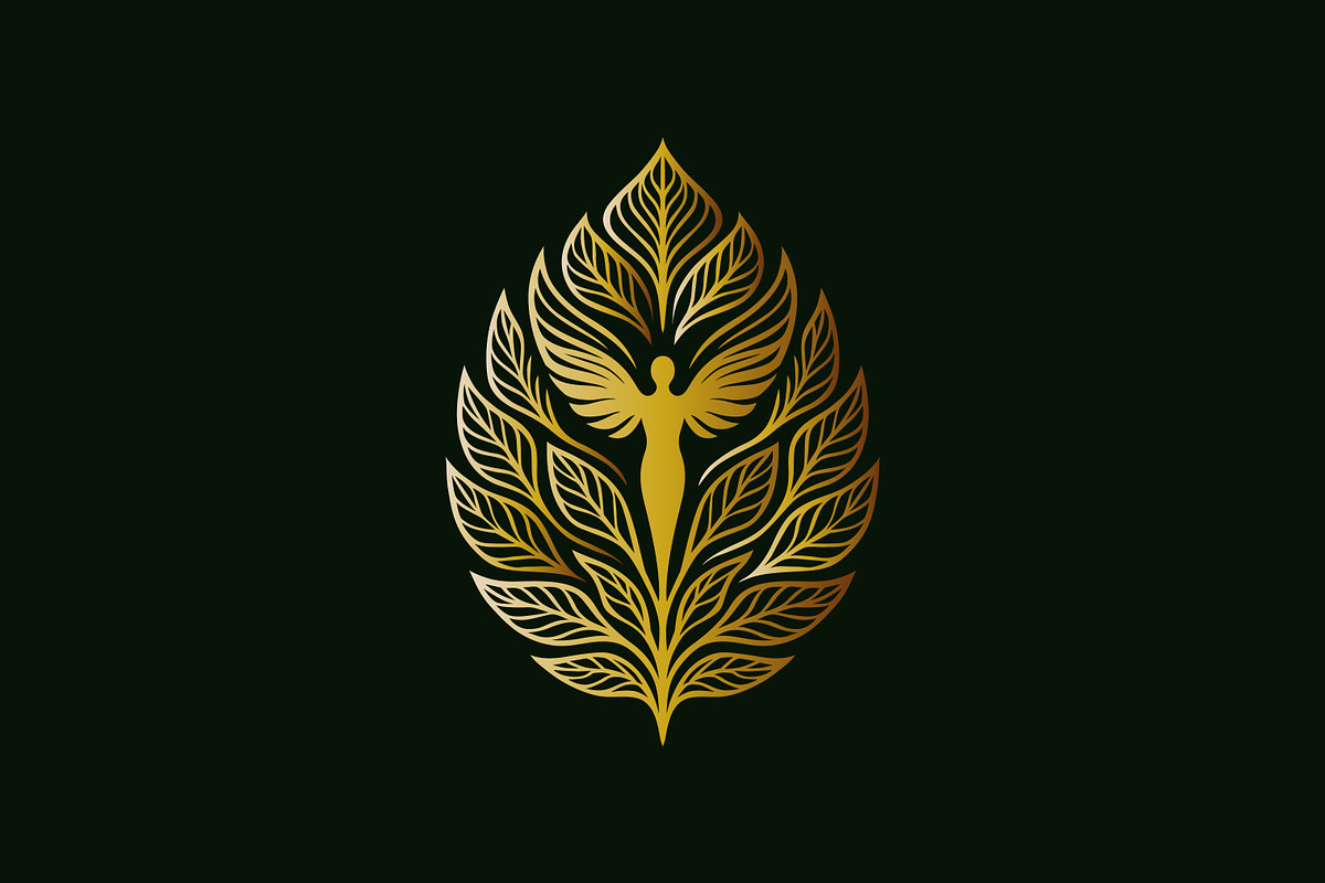 Elegant Golden Angel Wing Logo, a Branding & Logo Template by Signatoro (Photo 1 of 3)