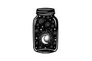 Cosmic Galaxy Jar Design Bundle, an Illustration by Creativeshirt (Thumbnail 11 of 31)