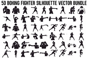 Boxing Fighter Silhouette Bundle, an Illustration by Designs_River (Thumbnail 1 of 31)
