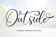 Outside | Script Font