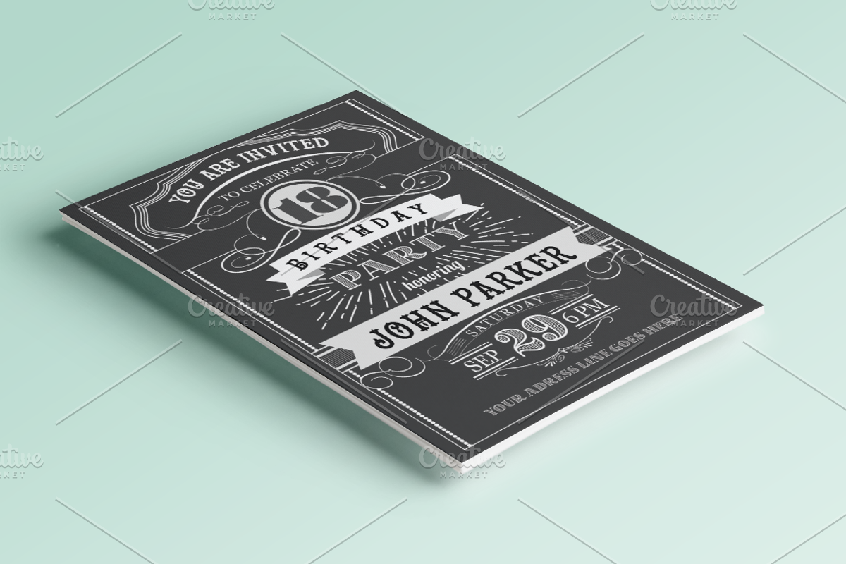 Vintage Birthday Invitation, an Invitation Template by annago (Photo 2 of 3)