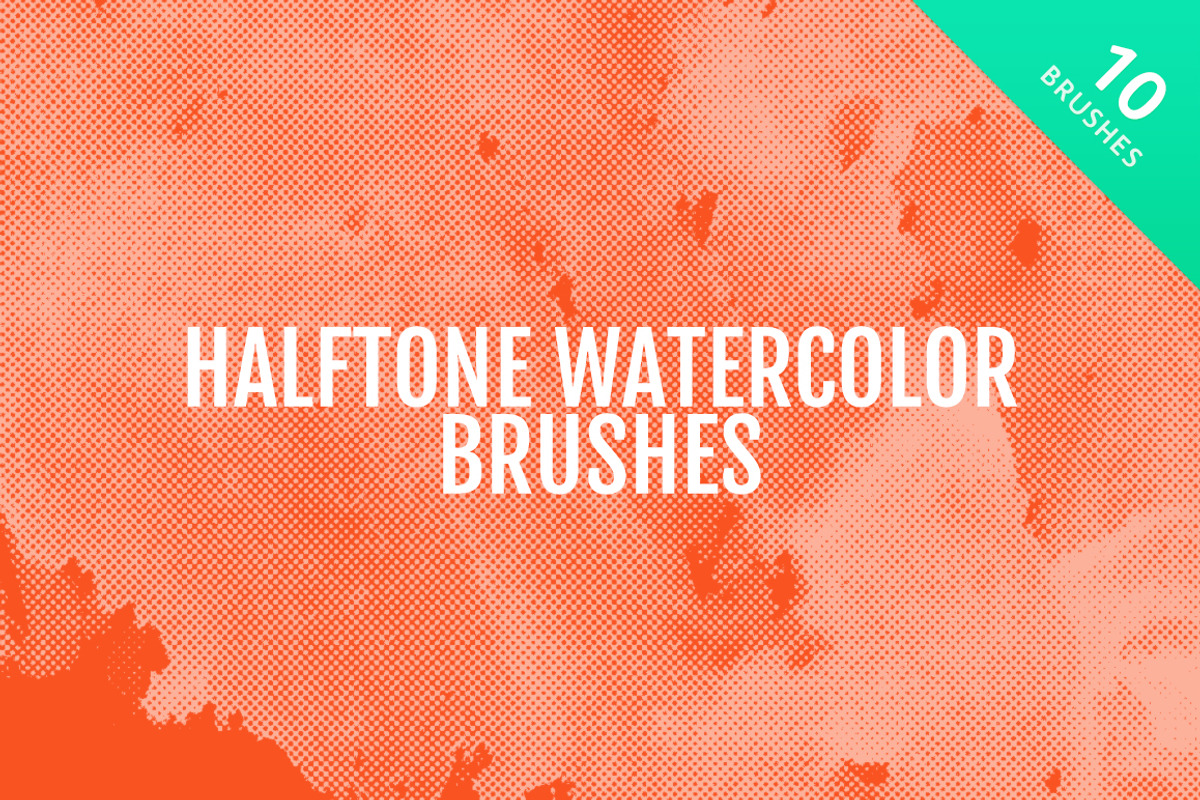Halftone Watercolor Brushes