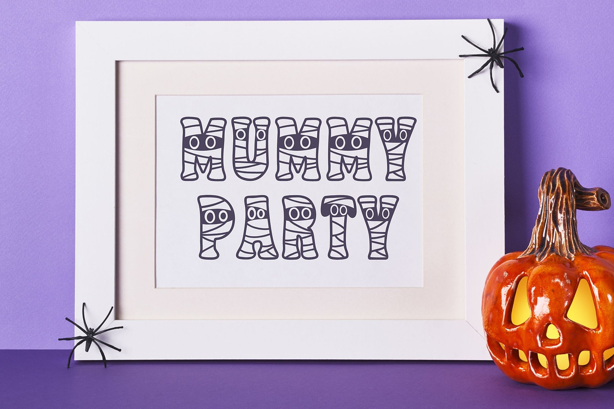 Cursed Mummy - Halloween Font, a Symbol Font by AnningArts (Photo 4 of 8)