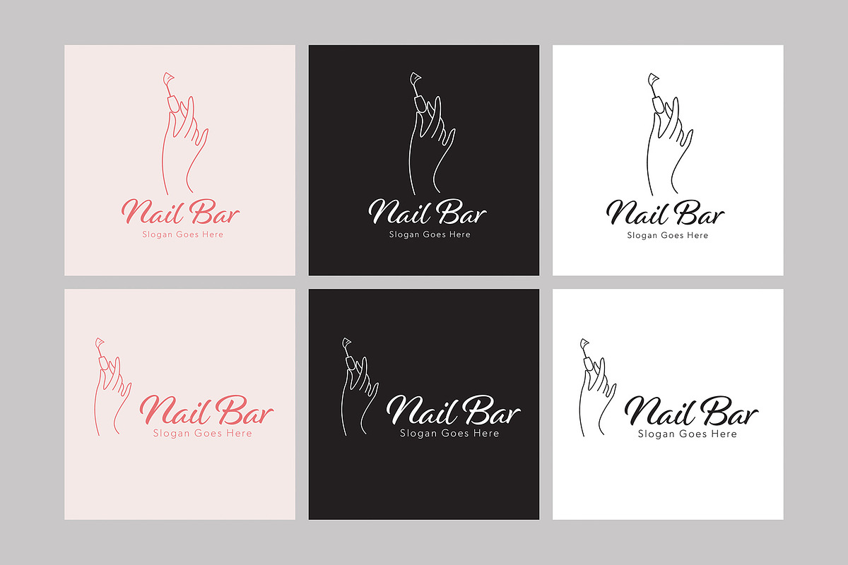 Nail Bar Logo Template, a Branding & Logo Template by BrandPacks (Photo 2 of 4)