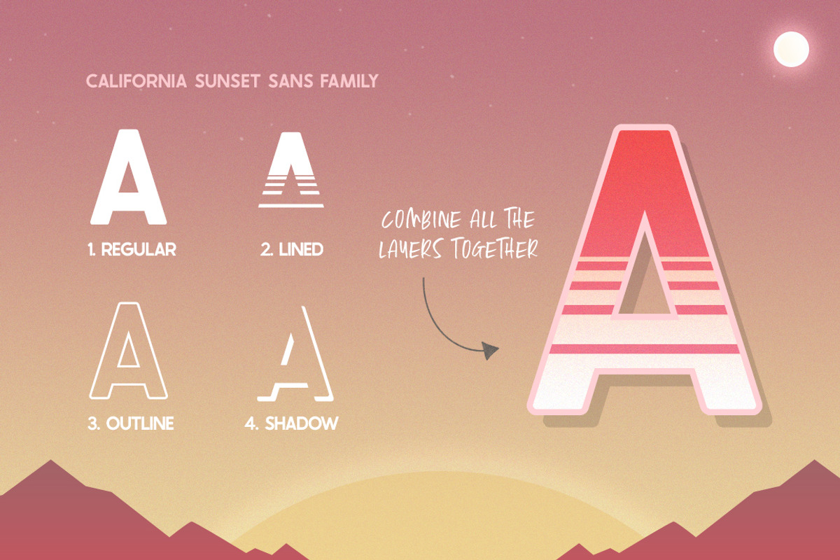California Sunset Font Family preview 4