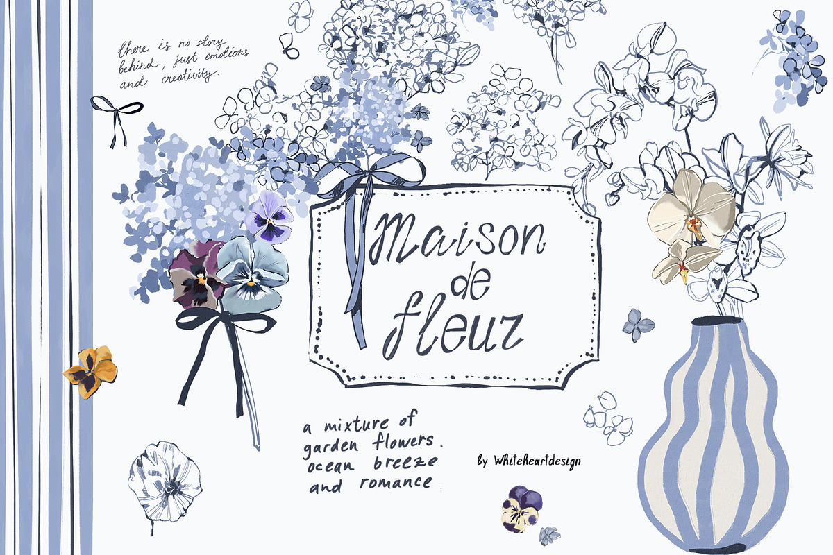 Cottage Core PNG Florals Bundle, a Decorative Illustration by whiteheartdesign (Photo 2 of 48)