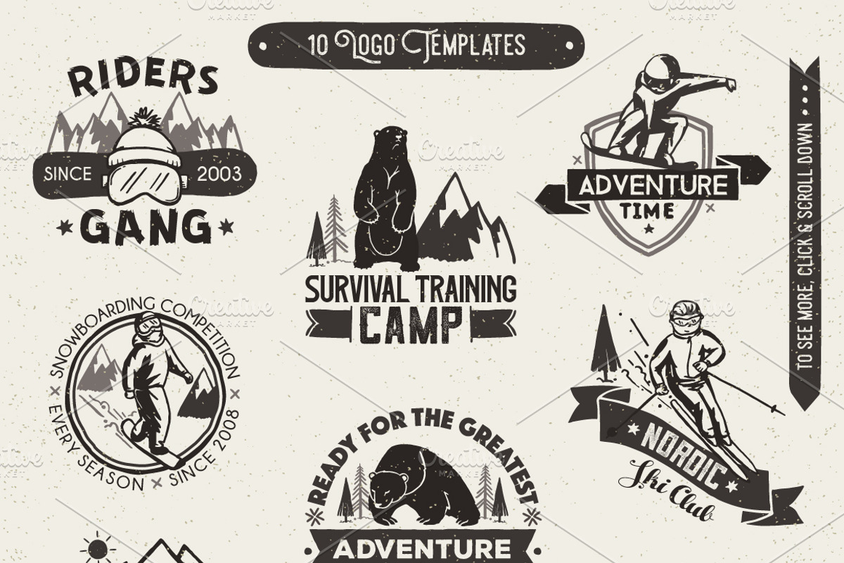 Winter Fun, Adventure Logo Pack, a Branding & Logo Template by Stella's Graphic Supply (Photo 2 of 10)