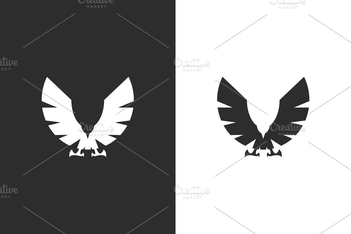 An eagle with open wings logo design, an Object Graphic by nicemorning (Photo 3 of 3)