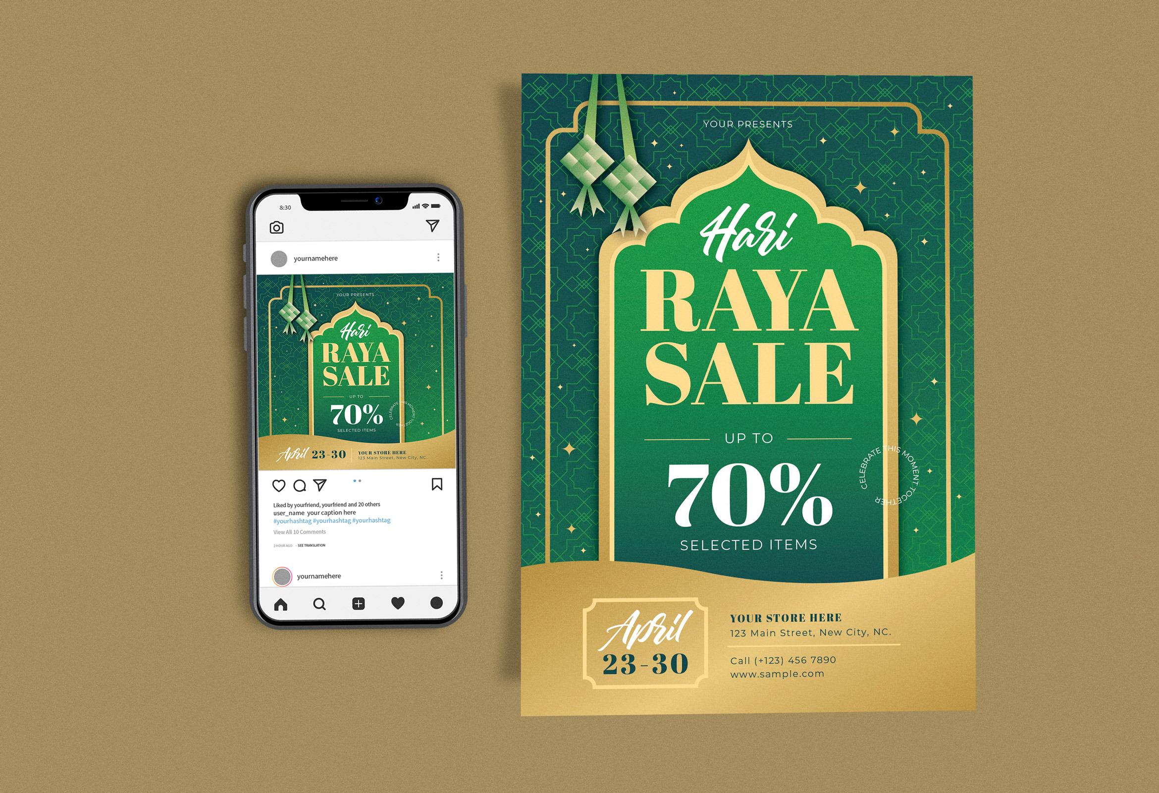 Hari Raya Sale Template Set