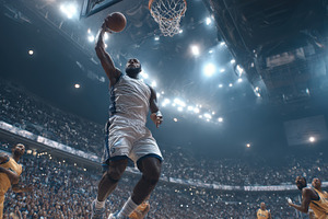 Powerful Basketball Dunk Epic Arena, a Photo by Pixeness Studio
