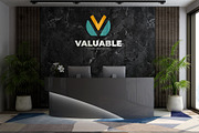 PSD Office Receptionist Wall Mockup, a Product Mockup by Ayy (Thumbnail 7 of 14)