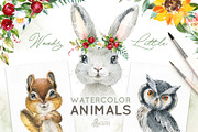 Woods. Little Watercolor Animals, an Animal Illustration by OctopusArtis (Thumbnail 1 of 9)
