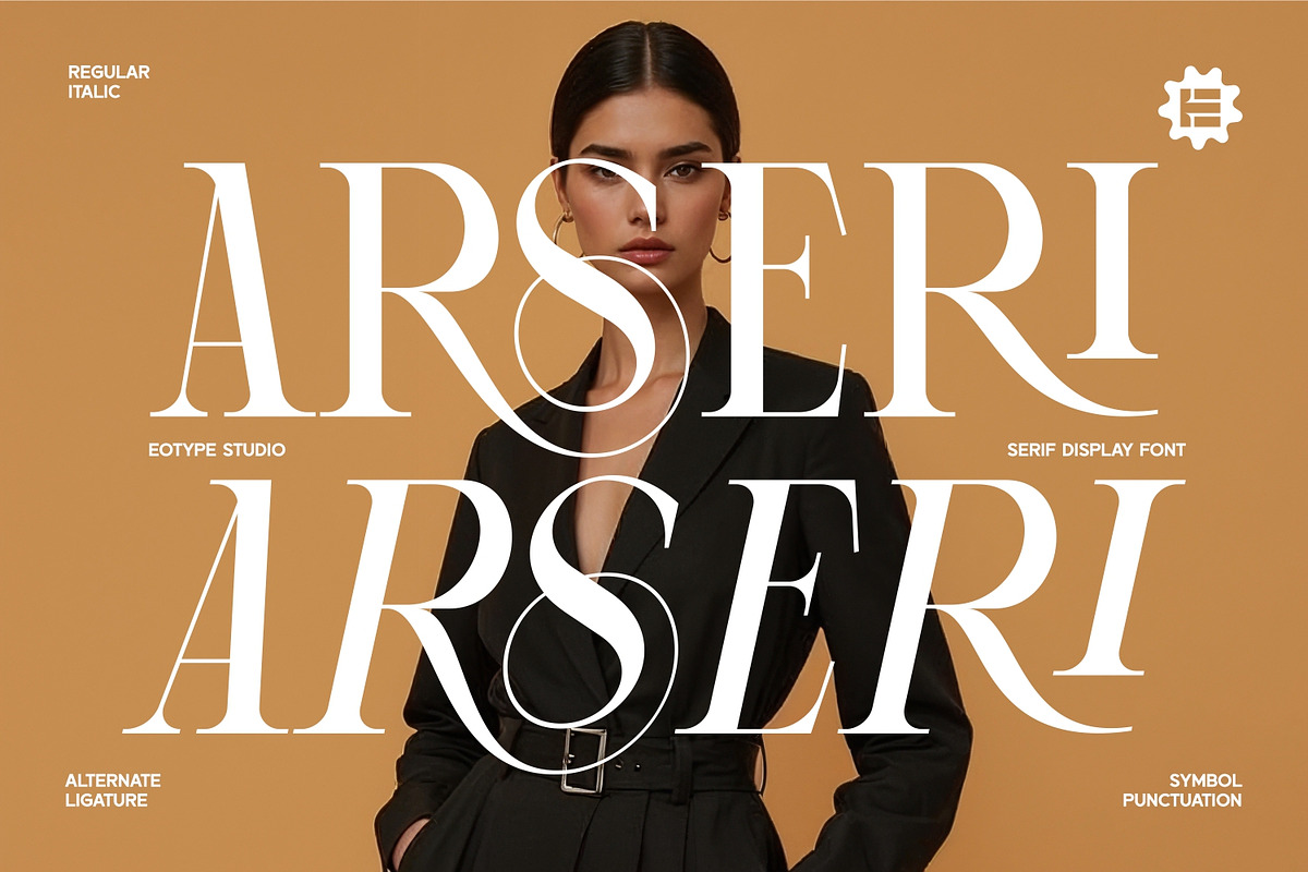 Arseri – Elegant Serif Display Font, a Serif Font by Eotype Studio (Photo 1 of 9)