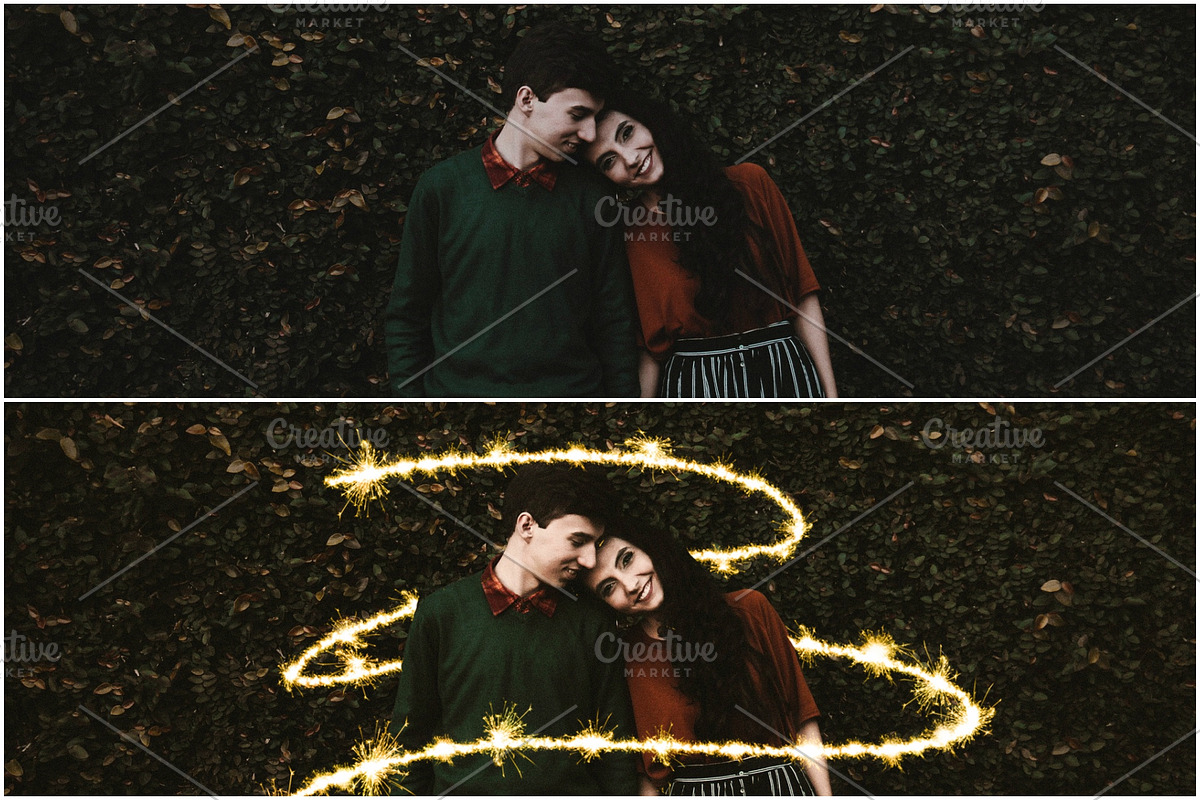 Christmas sparkler overlays package, an Object Graphic by ArtuscoDesign (Photo 2 of 6)