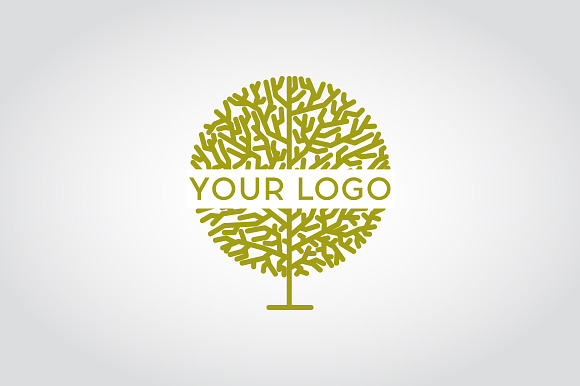 Vector Linear Tree Logo.