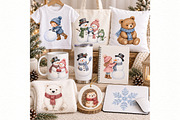 Cozy Snowman Clipart Bundle, a Seasonal Illustration by Villa 11 Estudio (Thumbnail 6 of 8)
