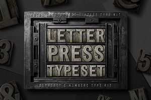 Metal Letterpress Alphabet & Numbers