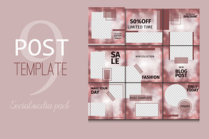 Social media template. Endless post
