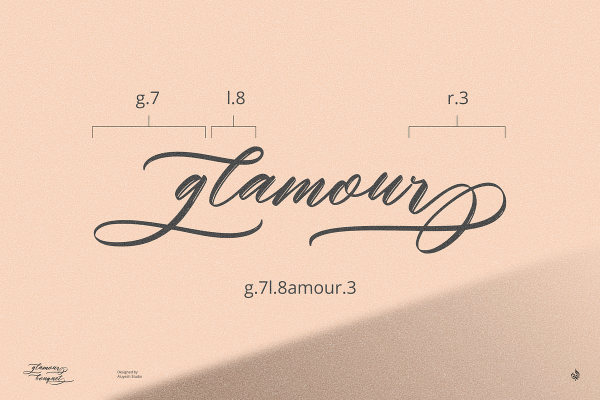 Glamour Bouquet, a Handwritten Font by Aluyeah Studio (Photo 5 of 12)