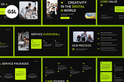 Black Company Profile Google Slide, a Presentation Template by graphicook (Thumbnail 1 of 5)