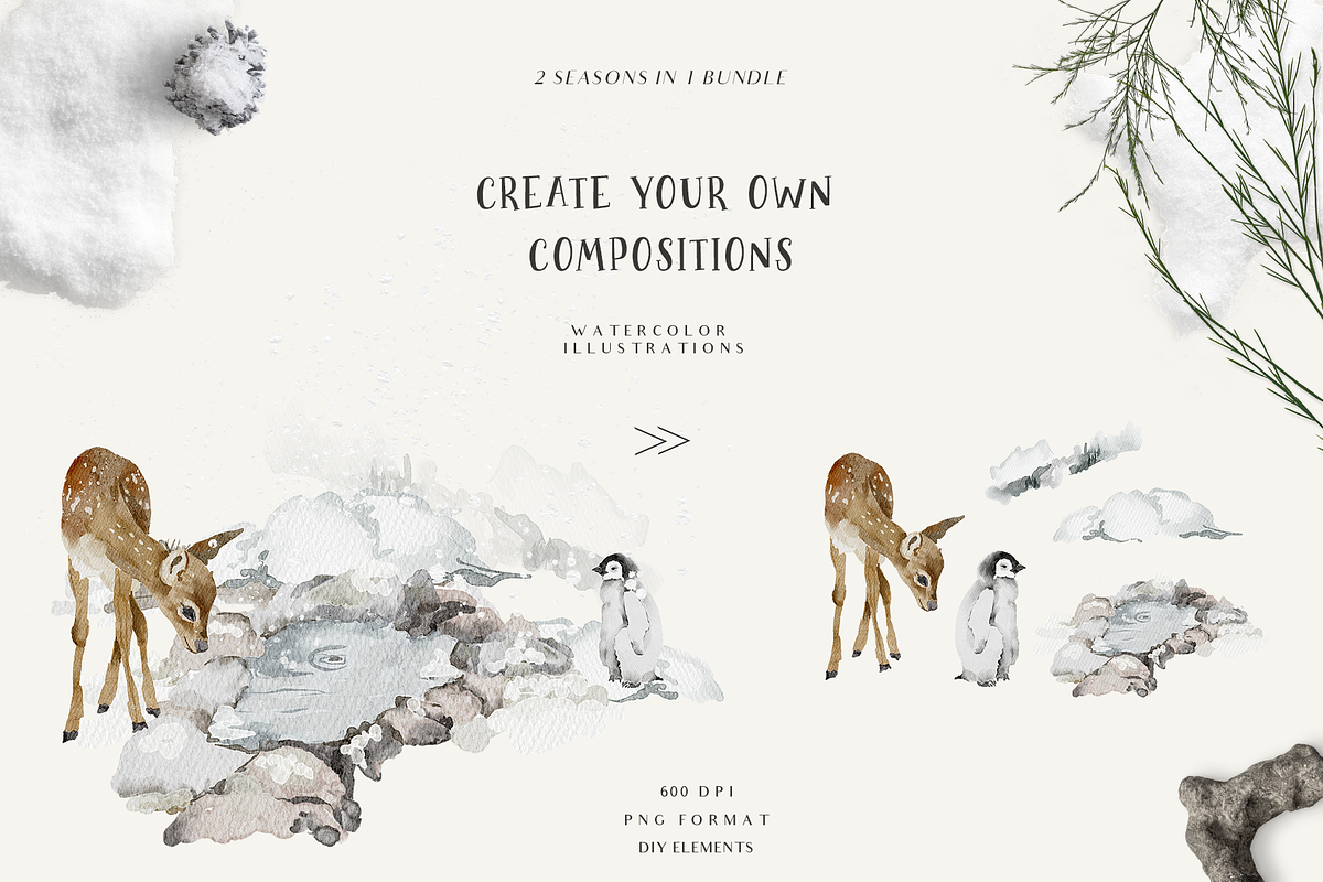 Fall & Winter Woodland Animals set, an Animal Illustration by Grace Noboa Illustrations (Photo 7 of 17)