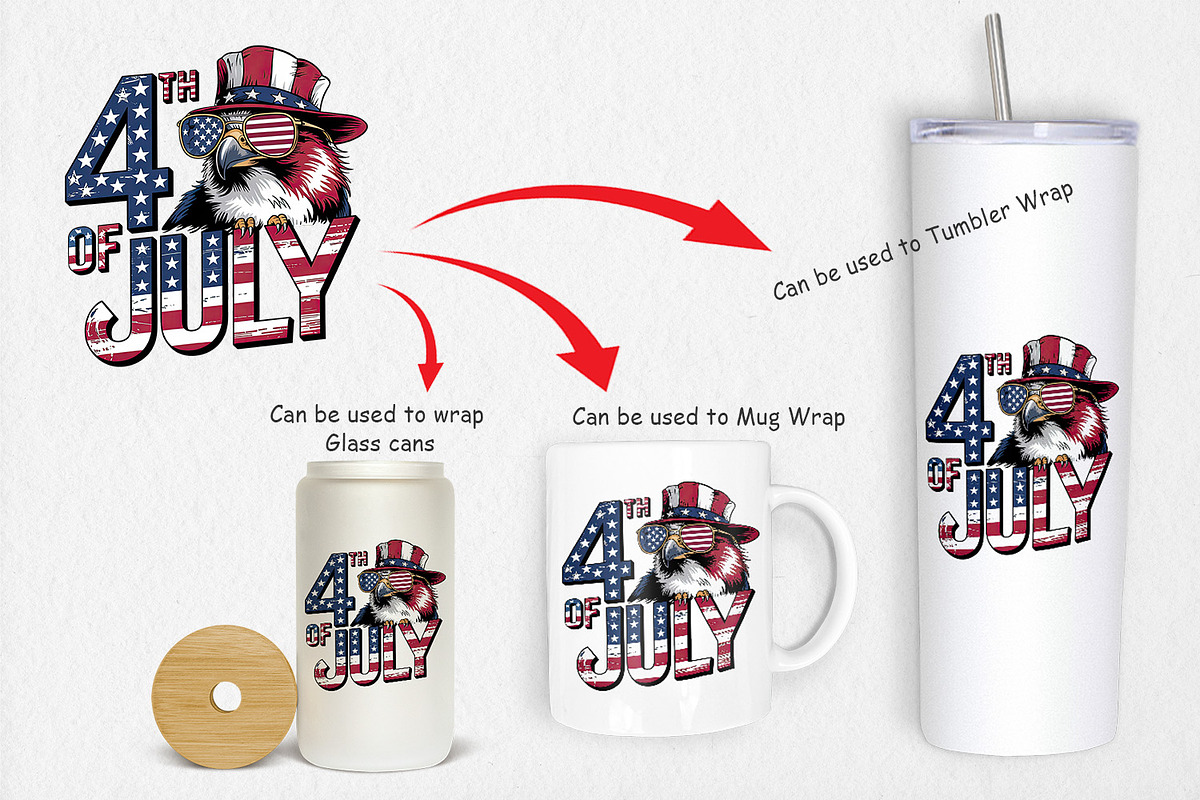 4th of July Eagle, a Graphic by Artnoy (Photo 4 of 5)