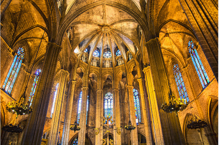 Interior of beautiful cathedral from