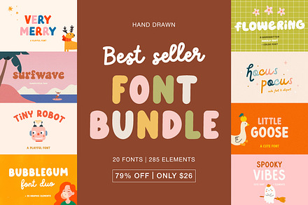 Best Seller Font BUNDLE, a Font by JuliaVolkova