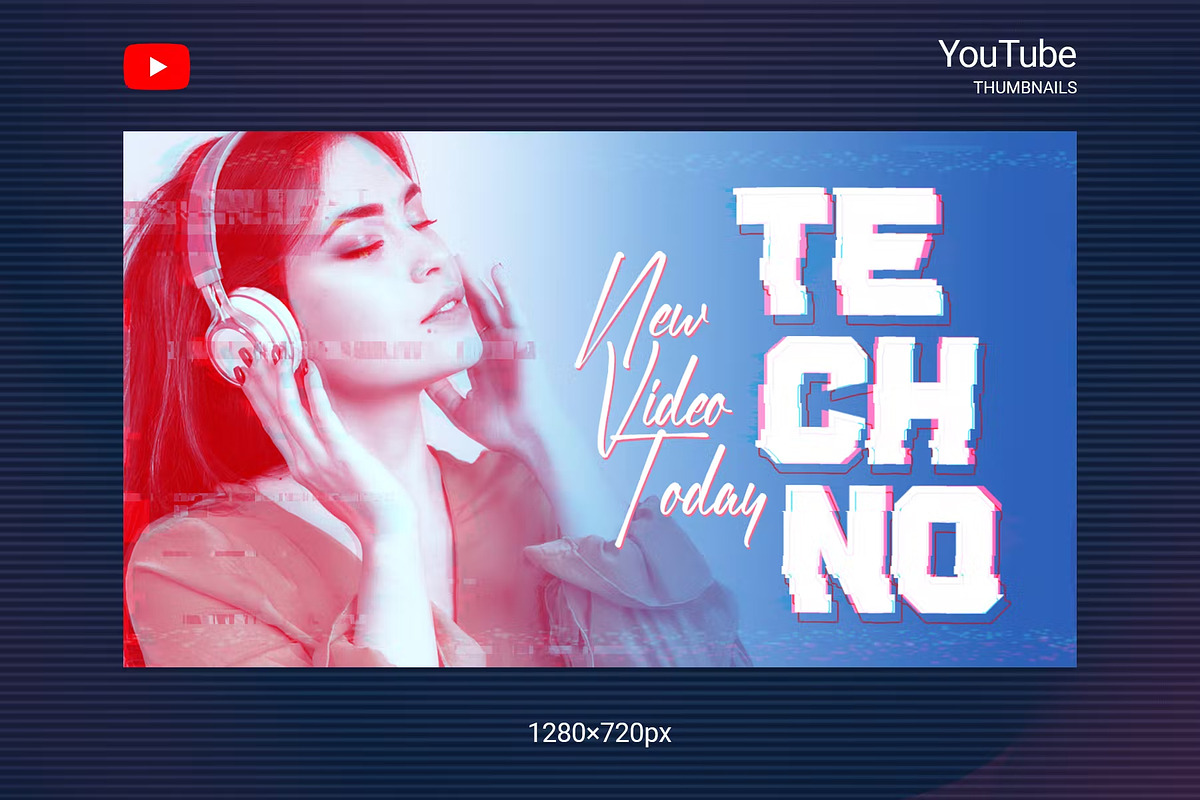 Glitch YouTube Thumbnails, a Social Media Template by Andrew Skoch Design (Photo 5 of 7)