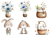 Farmhouse Spring Clipart Bundle, an Illustration by Designworld (Thumbnail 2 of 5)