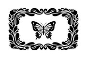 Butterfly Floral Vintage Frame Bundl, an Illustration by Creativeshirt (Thumbnail 36 of 51)