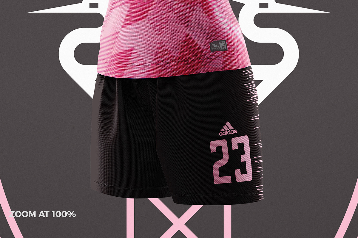Women's Soccer Kit Mockup - Angle, an Apparel Mockup by thedesignshark (Photo 4 of 12)