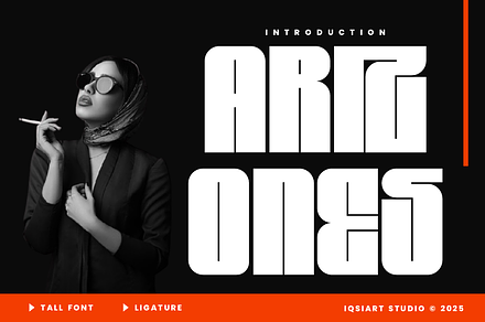 Arizones - Tall Font, a Sans Serif Font by Iqsiart Studio