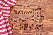Funny kitchen patterns, a Pattern Graphic by Lyolya Profitrolya (Thumbnail 4 of 4)