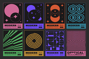 80 MODERN GEOMETRIC VECTOR POSTERS